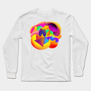 Abstract Multi Color Pattern Long Sleeve T-Shirt